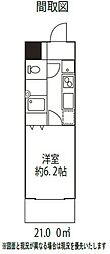 ドミール上福岡 1Kの間取図画像
