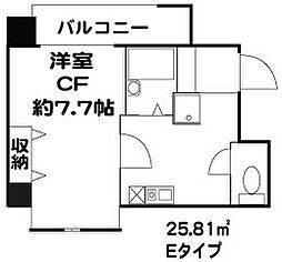 ドミール初台 1Kの間取図画像