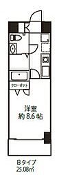 ドミール五反野 1Kの間取図画像