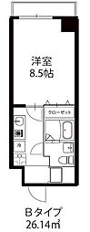 ドミールCity東中野2 1Kの間取図画像