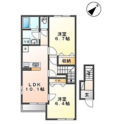 コンフォース 2LDKの間取図画像