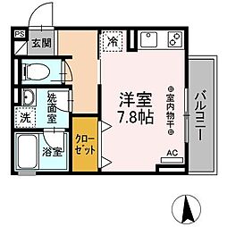 クレール 1LDKの間取図画像