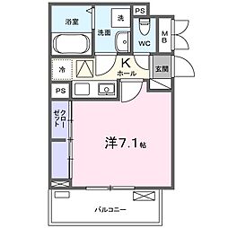 グラース 1Kの間取図画像