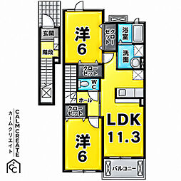 ベル・ヴィオラ 2LDKの間取図画像