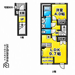 辻が花 1LDKの間取図画像