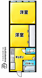 バウハウスプリマ 2Kの間取図画像