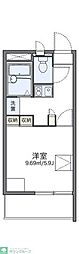 レオパレスカサベルテ 1Kの間取図画像