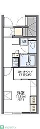 レオパレスファイナルイーリス 1Kの間取図画像