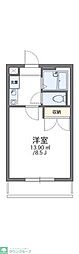 レオパレスさくらはうす 1Kの間取図画像