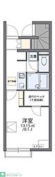 レオネクストリバージュ2 1Kの間取図画像