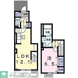 ネロミロスC 1LDKの間取図画像