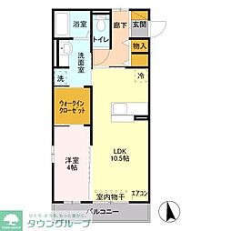 フラウ 1LDKの間取図画像