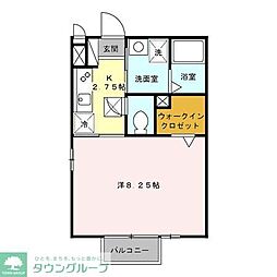 リヴァージュねぎし 1Kの間取図画像