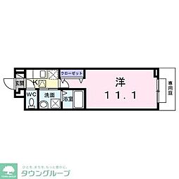 カーサ ソラティオ 1Kの間取図画像