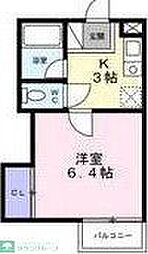 グレースコーポ 1Kの間取図画像