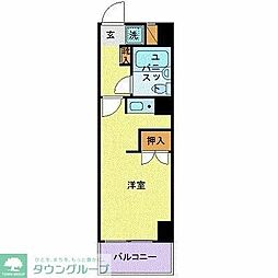 吉野屋ビルリーフコート ワンルームの間取図画像