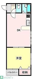 セイラBOX飯塚1 1DKの間取図画像
