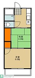 高橋ハイツ 2Kの間取図画像