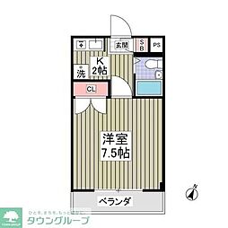 フラッツマグノリア 1Kの間取図画像