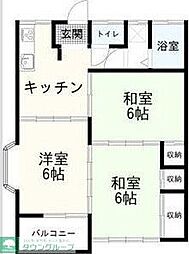 ヴィレッジ足門 3Kの間取図画像