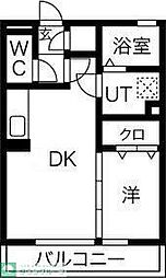 ハレアカラ 1DKの間取図画像