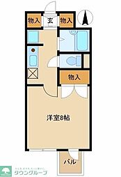 石井マンション 1Kの間取図画像
