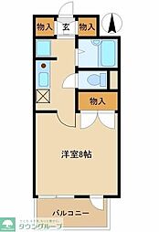 石井マンション 1Kの間取図画像