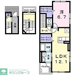 サンフィオーレA 1LDKの間取図画像