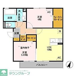 Sola'tioTAKASAKI 2LDKの間取図画像