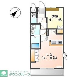 アップステージ1 1LDKの間取図画像