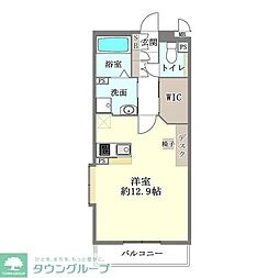 インベスト16 ワンルームの間取図画像