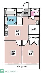サンヒルズ太田南 2SDKの間取図画像
