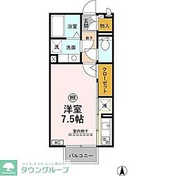 カーサハコダ ワンルームの間取図画像