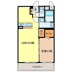 ユーミー三葛 1LDKの間取図画像