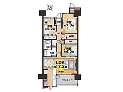 ミリカ・テラス2街区 3LDKの間取図画像