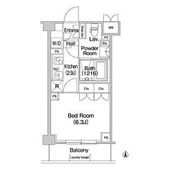 COMFORIA駒場 1Kの間取図画像