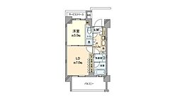 パークホームズ四谷三丁目アーバンレジデンス 1LDKの間取図画像