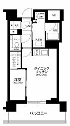 アトラス白金台レジデンス 1DKの間取図画像