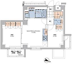 ボヌールステージ笹塚 2LDKの間取図画像