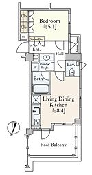 レジデンスヒルズ神山町 1LDKの間取図画像