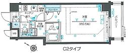 ZOOM目黒不動前 1Kの間取図画像