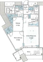 スカイズタワー&ガーデン 2LDKの間取図画像