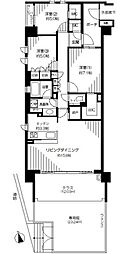 世田谷千歳台ガーデン&レジデンス 3LDKの間取図画像