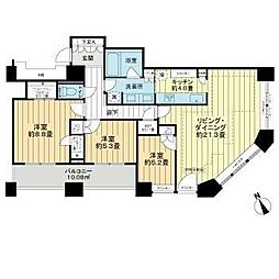 芝浦アイランドケープタワー 3LDKの間取図画像