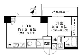 ガーデンヒルズカキノキザカ 1LDKの間取図画像