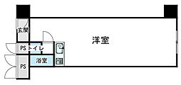 新大阪コーポビアネーズ ワンルームの間取図画像