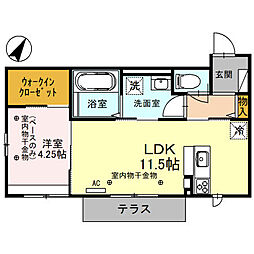 アステール7 1LDKの間取図画像