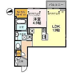 グランセレーネ 1LDKの間取図画像