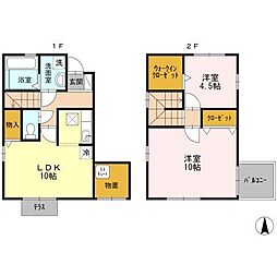 アロース 2LDKの間取図画像