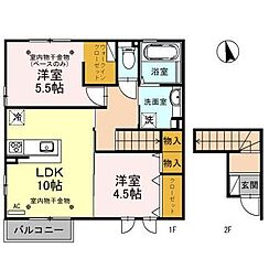 アリエッタ 2LDKの間取図画像